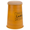 Taburete Alexandra House Living Naranja Arpillera Metal Esponja Madera
