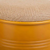 Taburete Alexandra House Living Naranja Arpillera Metal Esponja Madera