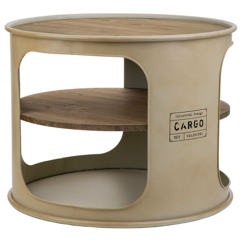 Mesa auxiliar Alexandra House Living Gris metal y madera de abeto 60 x Mesa auxiliar Alexandra House Living Gris metal y madera de abeto 60 x