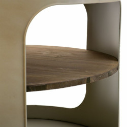 Mesa auxiliar Alexandra House Living Gris metal y madera de abeto 60 x