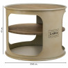 Mesa auxiliar Alexandra House Living Gris metal y madera de abeto 60 x