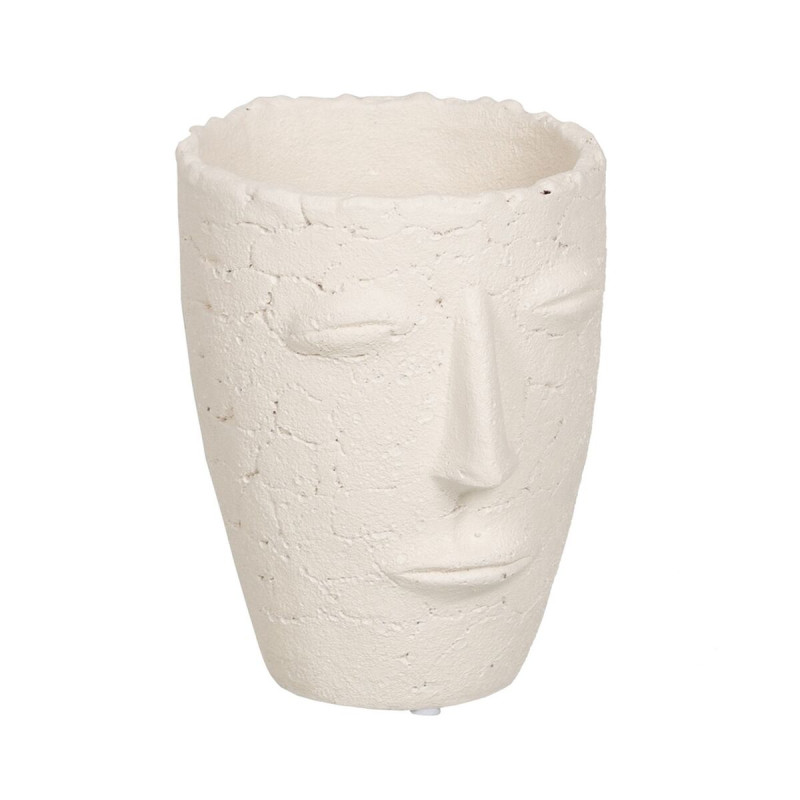 Macetero Crema Cerámica 15 x 15 x 19 cm Macetero Crema Cerámica 15 x 15 x 19 cm