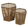 Set de Maceteros Natural Bambú 39 x 34,5 x 35 cm (2 Unidades)