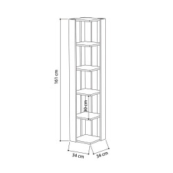 Estantería de Esquina Alexandra House Living Blanco Madera MDP 33 x 1