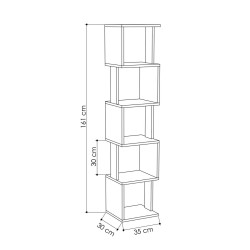 Estantería de Esquina Alexandra House Living Roble Madera MDP 35 x 16