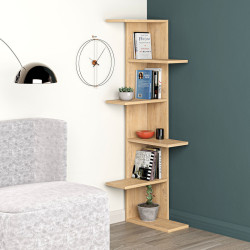Estantería de Esquina Alexandra House Living Roble Madera MDP 37 x 14