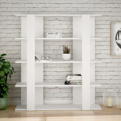 Librería Alexandra House Living Blanco Madera MDP 110 x 122 x 29 cm 4