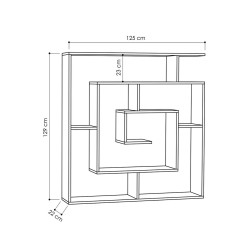 Estantería Alexandra House Living Blanco Madera MDP 125 x 129 x 22 cm