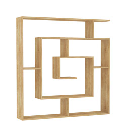 Estantería Alexandra House Living Roble Madera MDP 125 x 129 x 22 cm