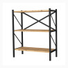 Librería Alexandra House Living Negro Roble Metal Madera MDP 66 x 85