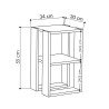 Mesa de Centro Alexandra House Living Roble Madera MDP 60 x 32 x 60 cm