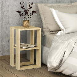 Mesa de Centro Alexandra House Living Roble Madera MDP 60 x 32 x 60 cm