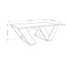 Mesa de Centro Alexandra House Living Diagonal Blanco Madera MDP 110 x