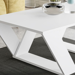 Mesa de Centro Alexandra House Living Diagonal Blanco Madera MDP 110 x