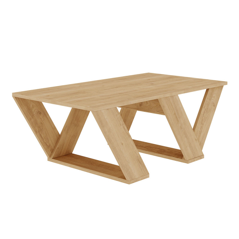 Mesa de Centro Alexandra House Living Diagonal Roble Madera MDP 110 x