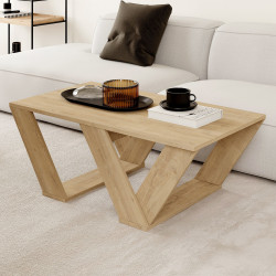 Mesa de Centro Alexandra House Living Diagonal Roble Madera MDP 110 x