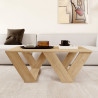 Mesa de Centro Alexandra House Living Diagonal Roble Madera MDP 110 x