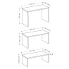 Juego de 3 mesas Alexandra House Living Roble Madera MDP 32 x 65 x 30