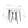 Juego de 3 Mesitas Alexandra House Living Natural Roble Madera MDP 35