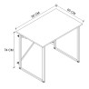 Mesa de Escritorio Alexandra House Living Negro Roble Metal Madera MDP