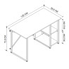 Mesa de Escritorio Alexandra House Living Negro Roble Metal Madera MDP