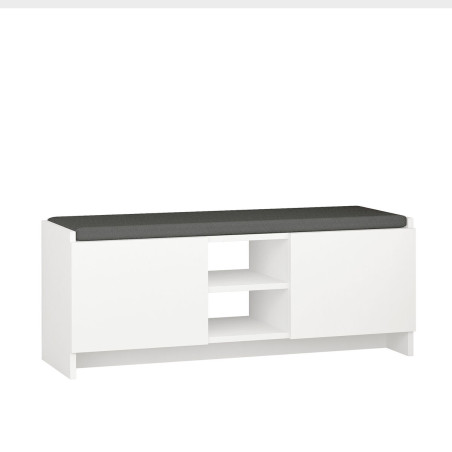 Banco zapatero Alexandra House Living Blanco Gris 110 x 43 x 37 cm 2 p