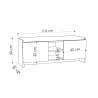 Banco zapatero Alexandra House Living Blanco Gris 110 x 43 x 37 cm 2 p