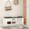 Banco zapatero Alexandra House Living Blanco Gris 110 x 43 x 37 cm 2 p