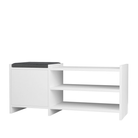 Banco zapatero Alexandra House Living Blanco Gris 100 x 44 x 35 cm 2 E