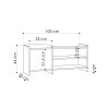 Banco zapatero Alexandra House Living Blanco Gris 100 x 44 x 35 cm 2 E