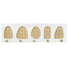 Perchero de Pared Alexandra House Living Amarillo Blanco Madera 60 x 1