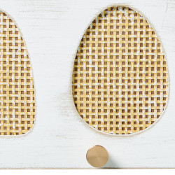 Perchero de Pared Alexandra House Living Amarillo Blanco Madera 60 x 1