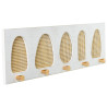 Perchero de Pared Alexandra House Living Amarillo Blanco Madera 60 x 1