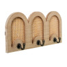 Perchero de Pared Alexandra House Living Marrón Madera Metal Ratán 3