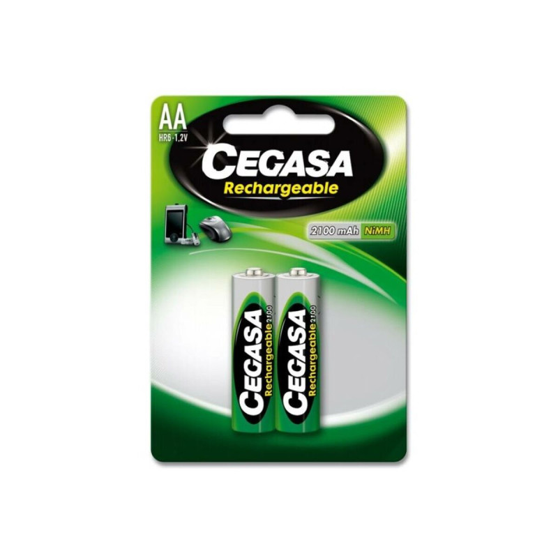 Pilas Recargables Cegasa 104371 2100 mAh (2 uds) Pilas Recargables Cegasa 104371 2100 mAh (2 uds)