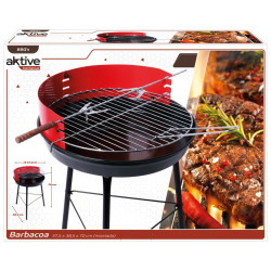 Barbacoa Portátil Aktive Madera Hierro 37,5 x 70 x 38,5 cm (4 Unidade