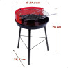 Barbacoa Portátil Aktive Madera Hierro 37,5 x 70 x 38,5 cm (4 Unidade