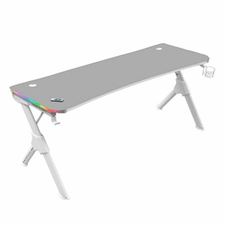 Mesa de Escritorio Mars Gaming MGDXLRGBW LED RGB Blanco Acero 160 x 60