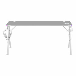 Mesa de Escritorio Mars Gaming MGDXLRGBW LED RGB Blanco Acero 160 x 60