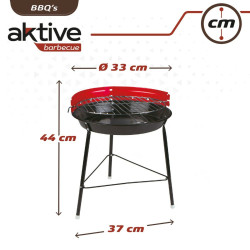 Barbacoa Portátil Aktive Hierro Plástico 37 x 44 x 33 cm (6 Unidades