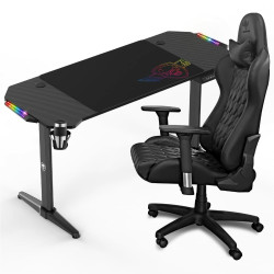 Mesa de Escritorio Spirit of Gamer Headquarter 800 Negro Madera MDF 14