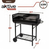 Barbacoa de Carbón con Ruedas Aktive Plástico Metal esmaltado 97 x 9