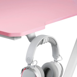 Mesa de Escritorio Mars Gaming MGD100RGBP Blanco Rosa Acero 100 x 60 c