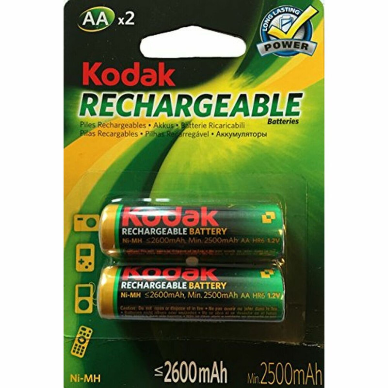 Pila Recargable LR6 Kodak NI-MH 2600 mAh (2 pcs) Pila Recargable LR6 Kodak NI-MH 2600 mAh (2 pcs)
