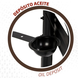 Barbacoa de Carbón con Ruedas Aktive Acero Plástico Metal esmaltado