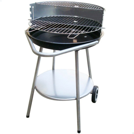 Barbacoa de Carbón con Ruedas Aktive Metal esmaltado 51 x 82 x 51 cm