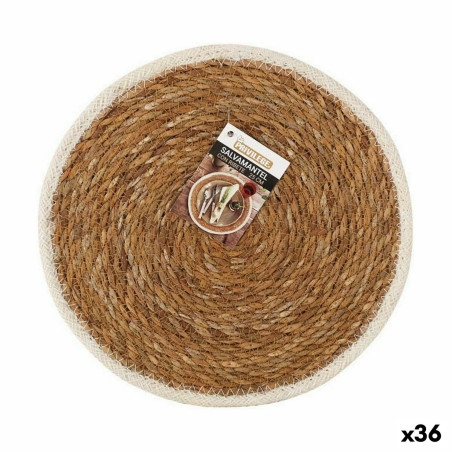 Salvamantel Privilege Algas marinas Marrón Con ribete Ø 25 cm (36 Un
