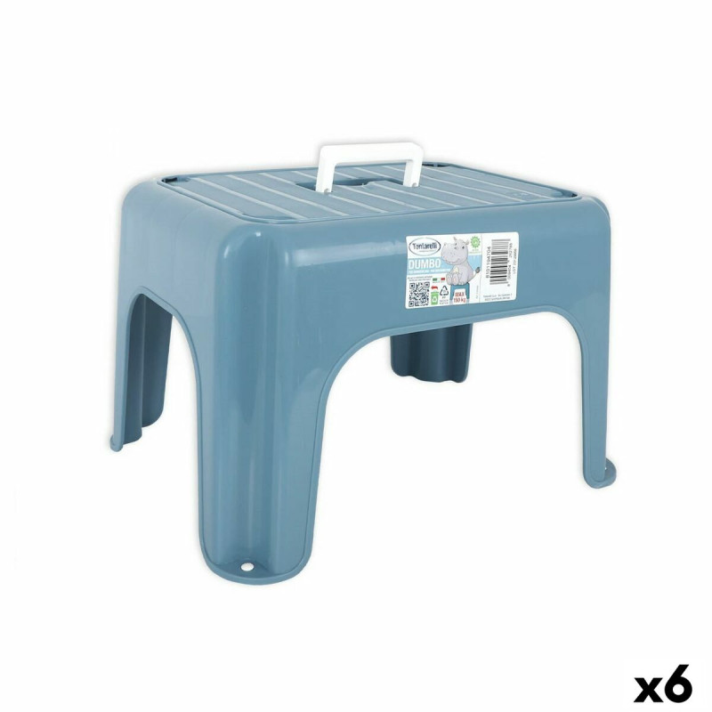 Taburete Tontarelli Dumbo Azul 38 x 30 x 24 cm Con asa (6 Unidades) Taburete Tontarelli Dumbo Azul 38 x 30 x 24 cm Con asa (6 Unidades)