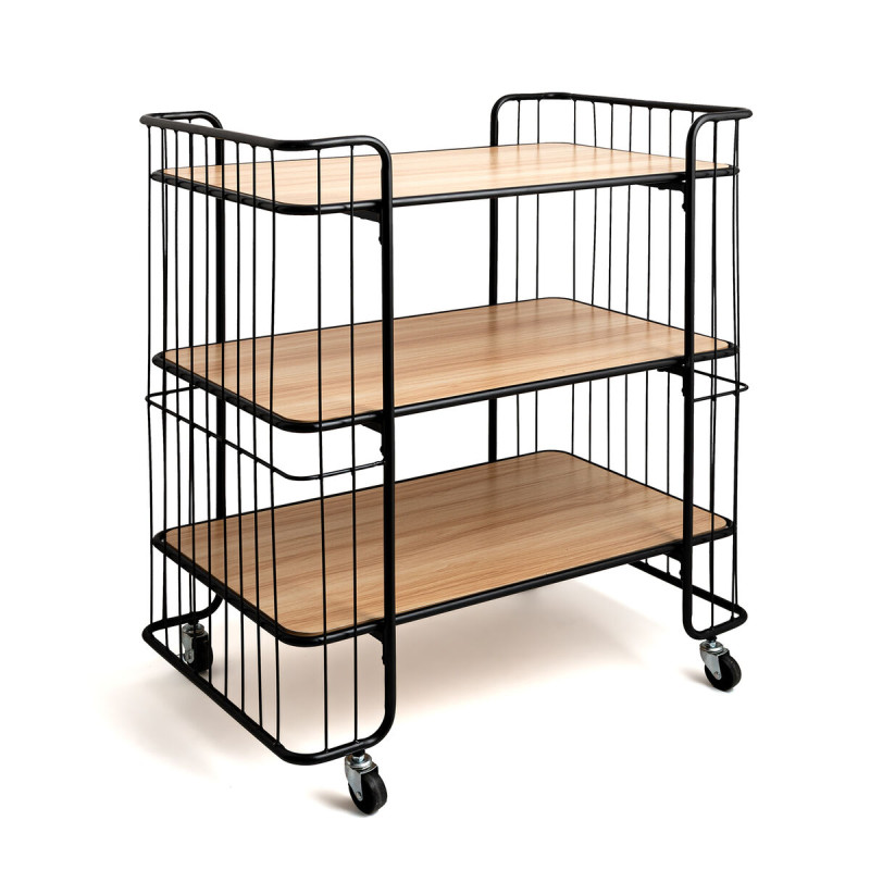 Mueble Camarera Vinthera Moa Negro Acero 75 x 45 x 85 cm Mueble Camarera Vinthera Moa Negro Acero 75 x 45 x 85 cm