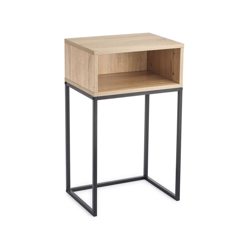 Mesita de Noche Vinthera Moa Natural Metal 40 x 30 x 68 cm Mesita de Noche Vinthera Moa Natural Metal 40 x 30 x 68 cm